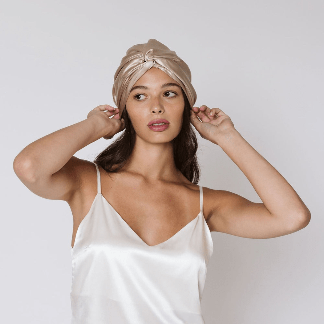 Bonnet de nuit en soie de mûrier