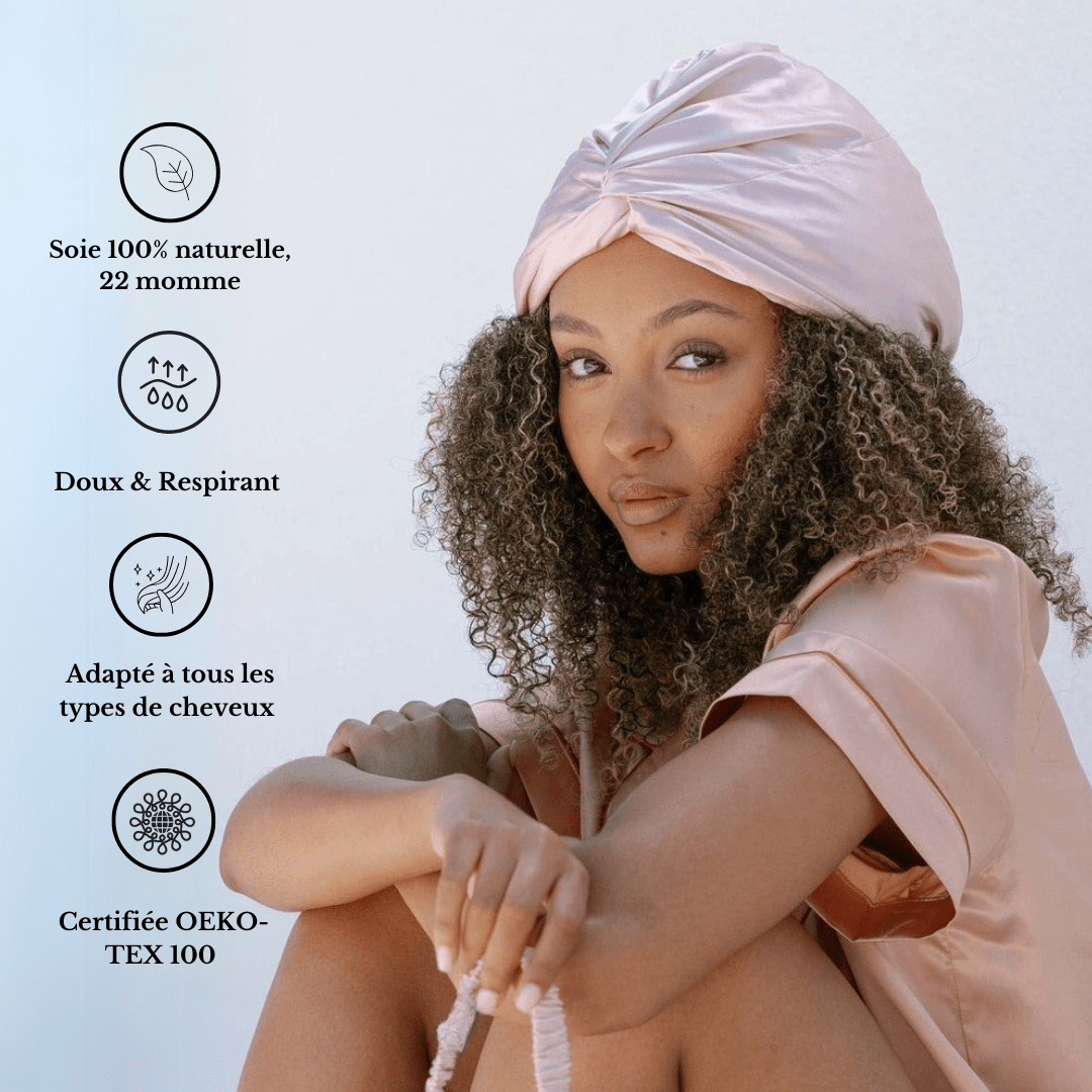 Bonnet de nuit en soie de mûrier