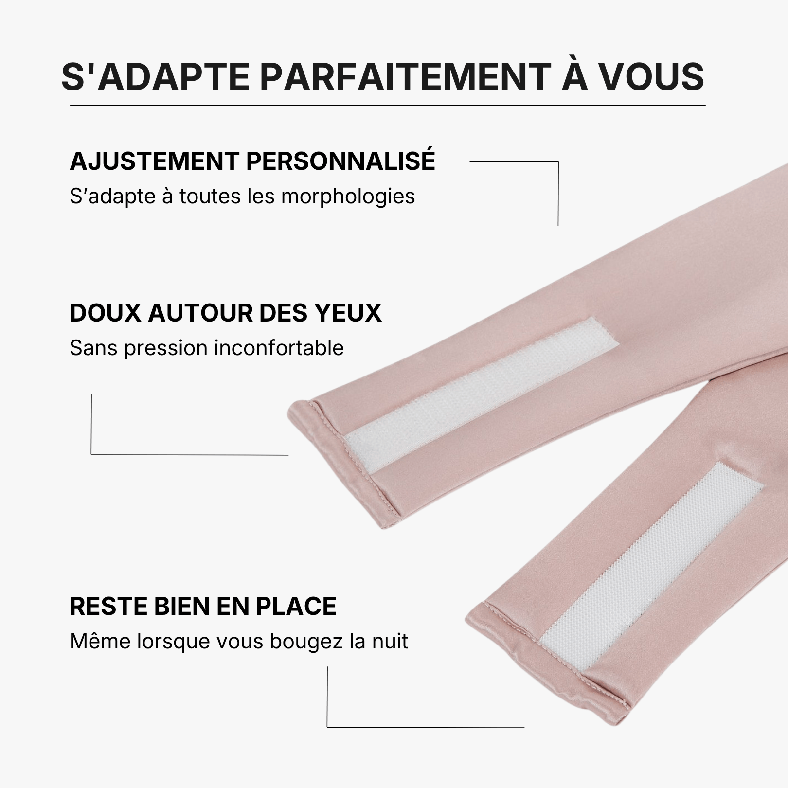 Masque de nuit 100% soie de mûrier