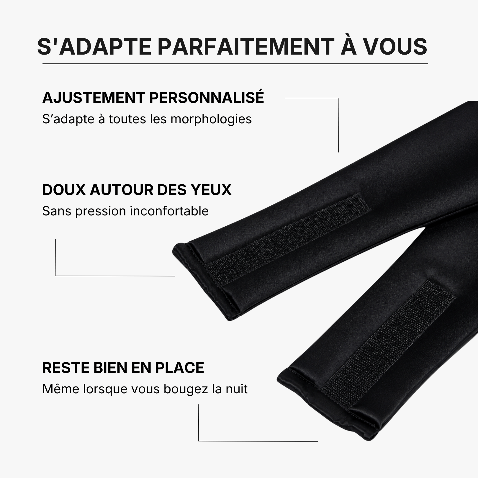Masque de nuit 100% soie de mûrier