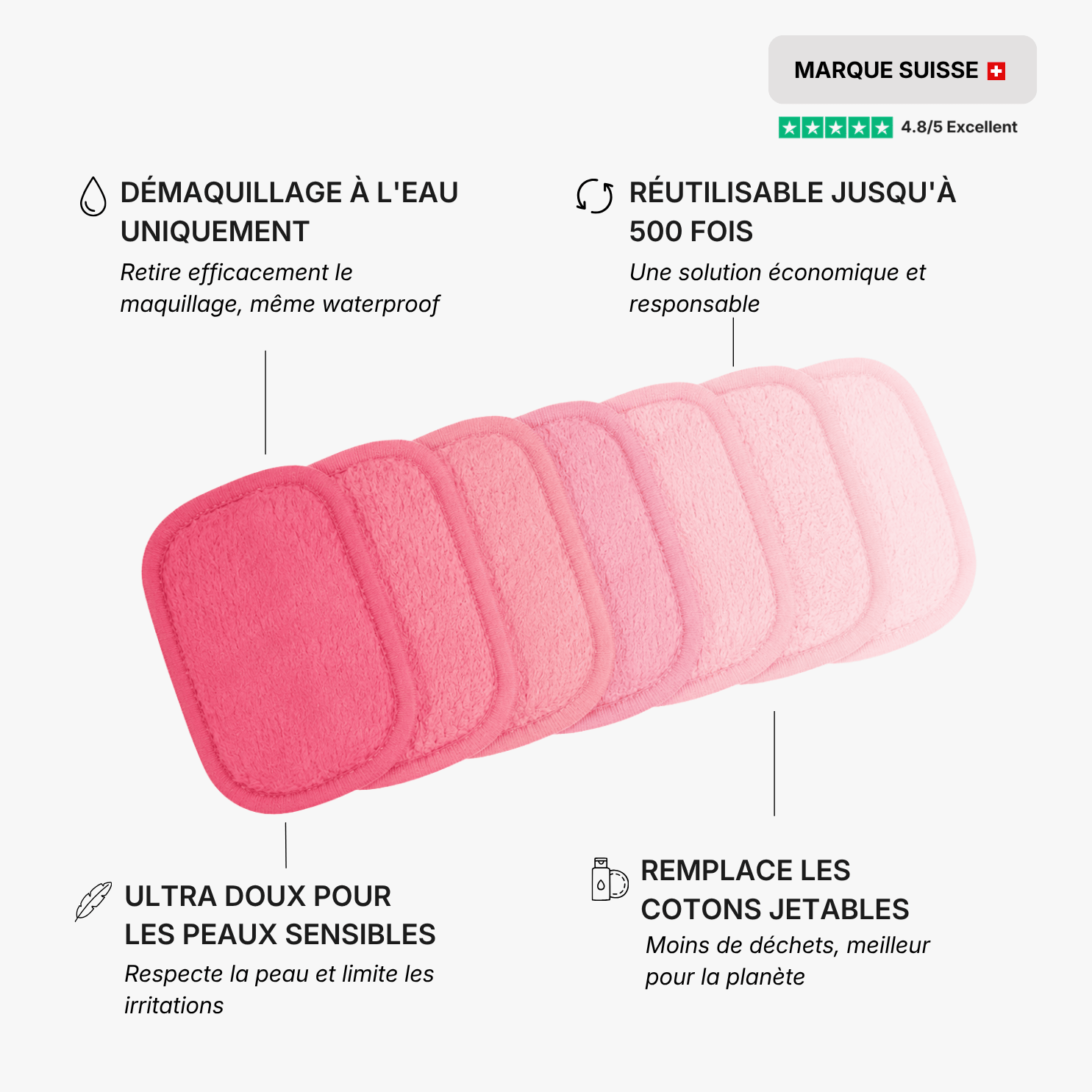 Pads démaquillants réutilisables