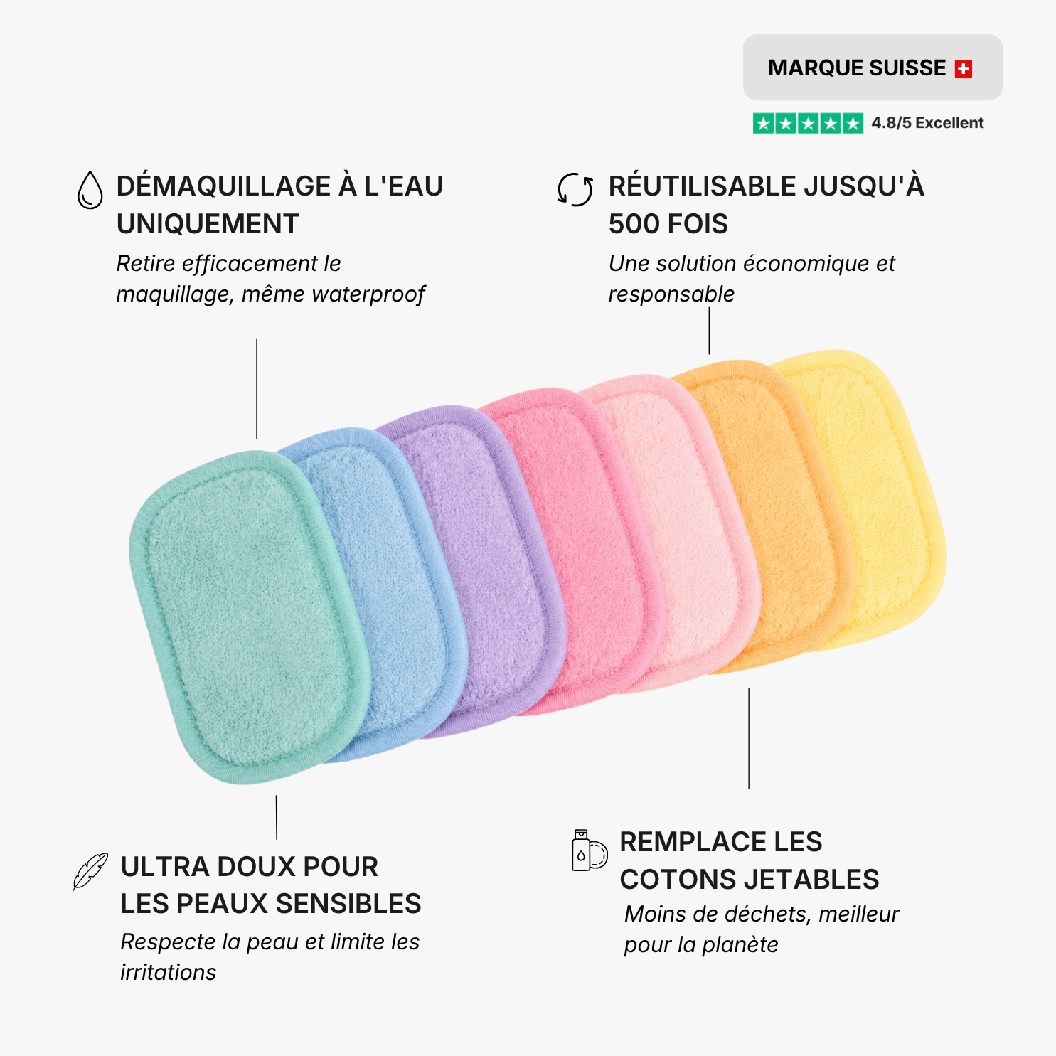 Pads démaquillants réutilisables