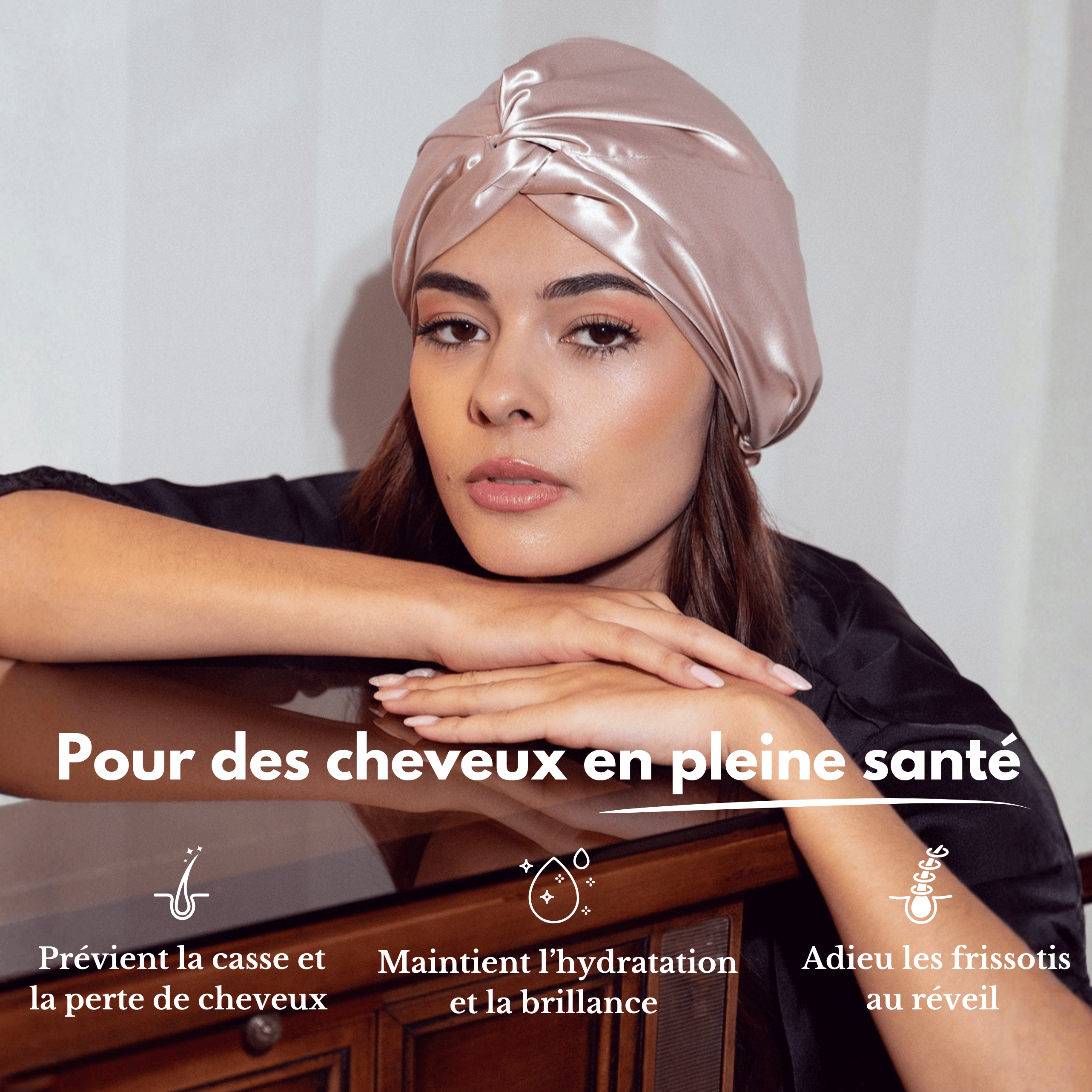 Bonnet de nuit en soie de mûrier