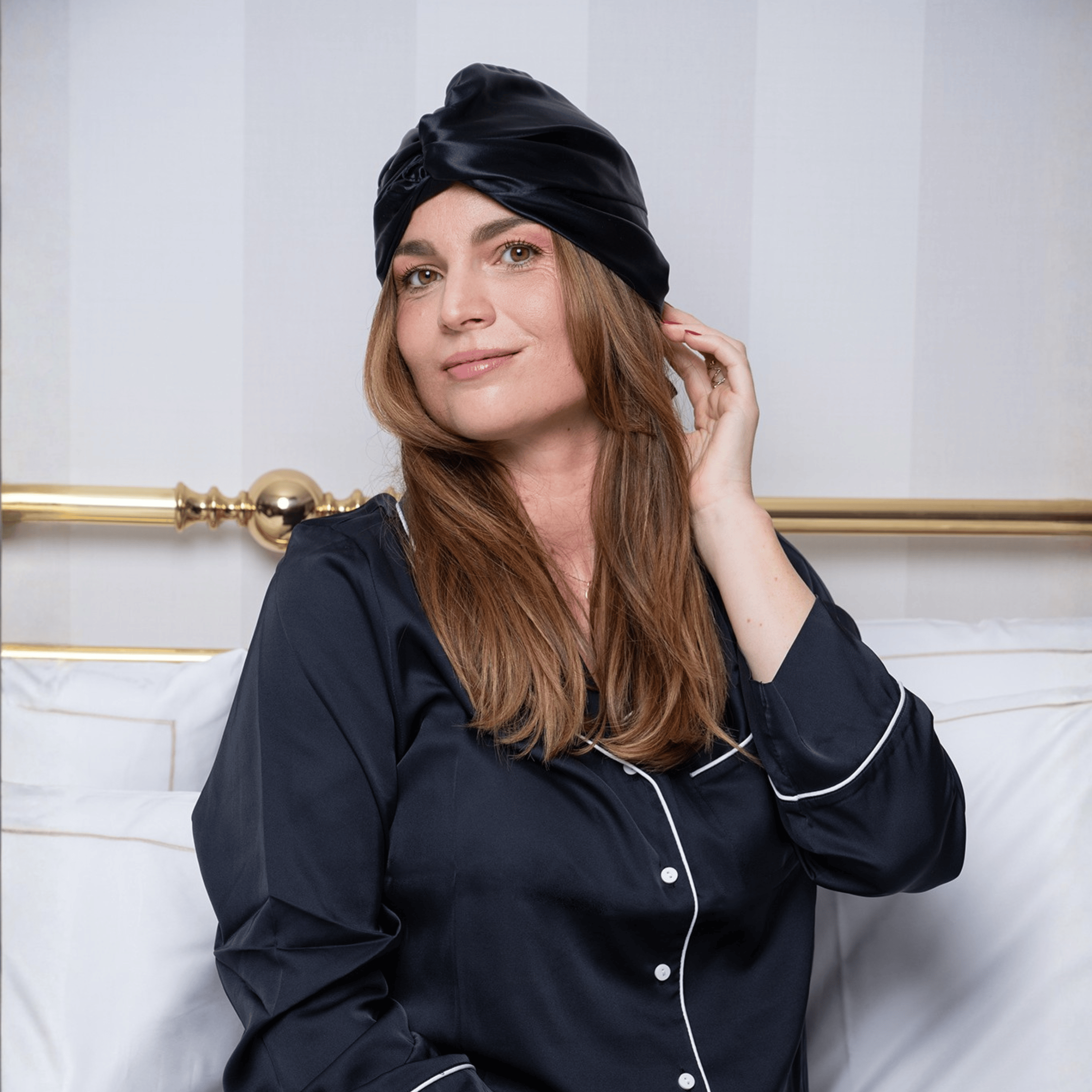 Nachtmütze aus Maulbeerseide