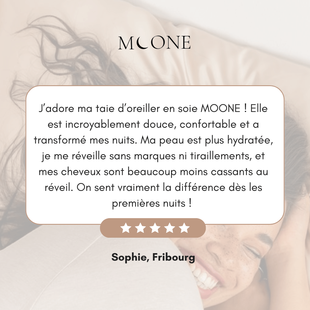 Taie d'oreiller 100% soie de mûrier