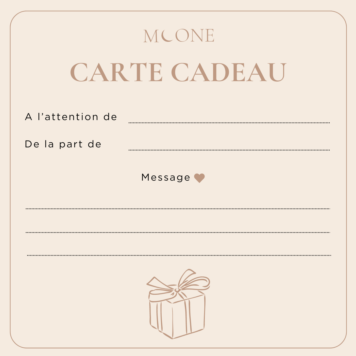 CARTE CADEAU MOONE