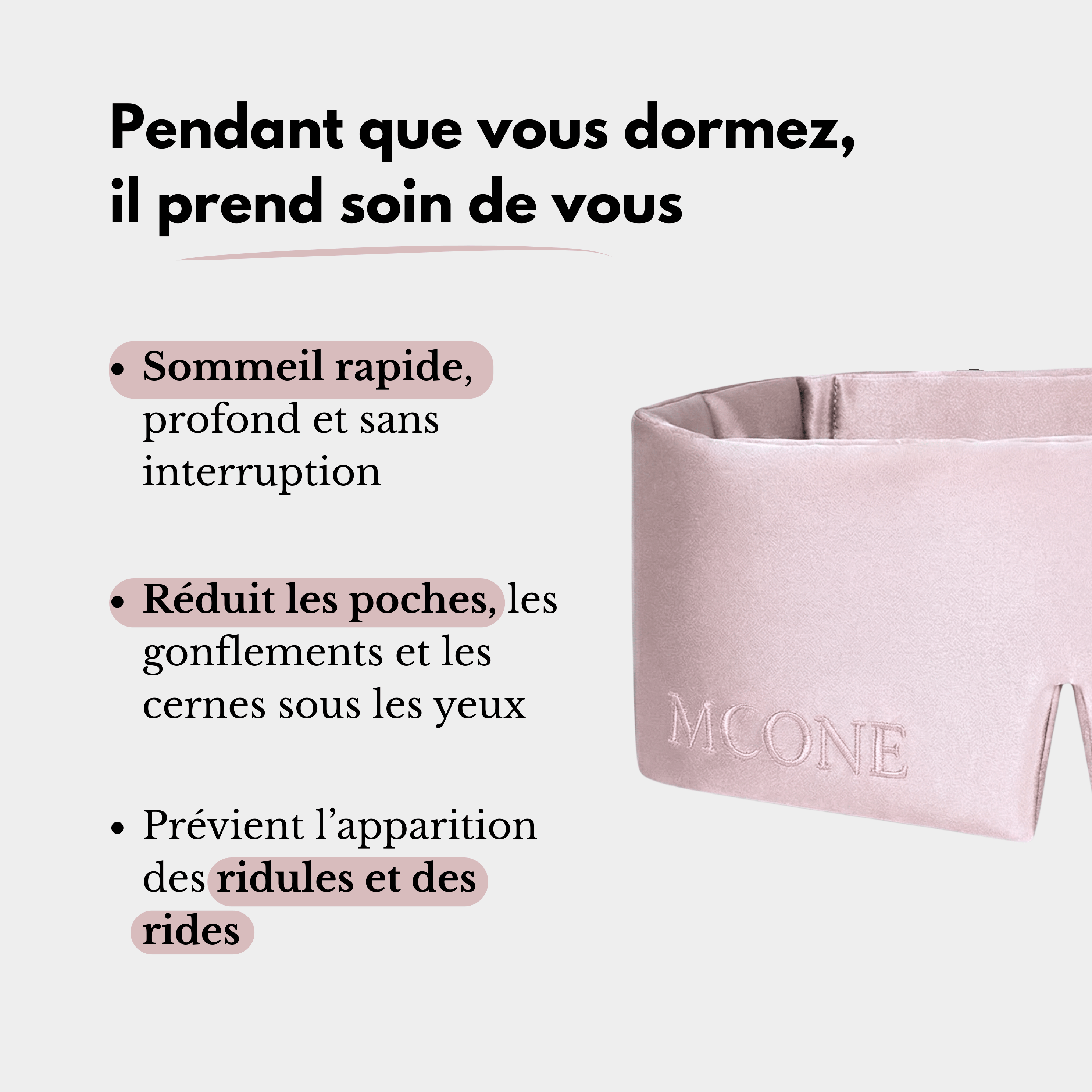 Nachtmaske aus 100 % Maulbeerseide